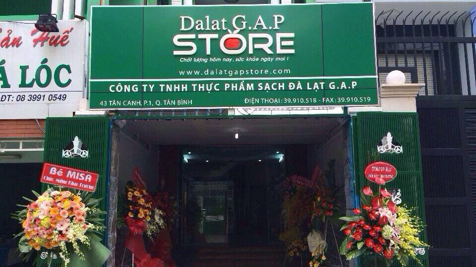 Cửa hàng Đà Lạt Gap Store có đa dạng các loại rau hữu cơ