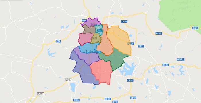 Bản đồ quy hoạch Thị Xã Buôn Hồ