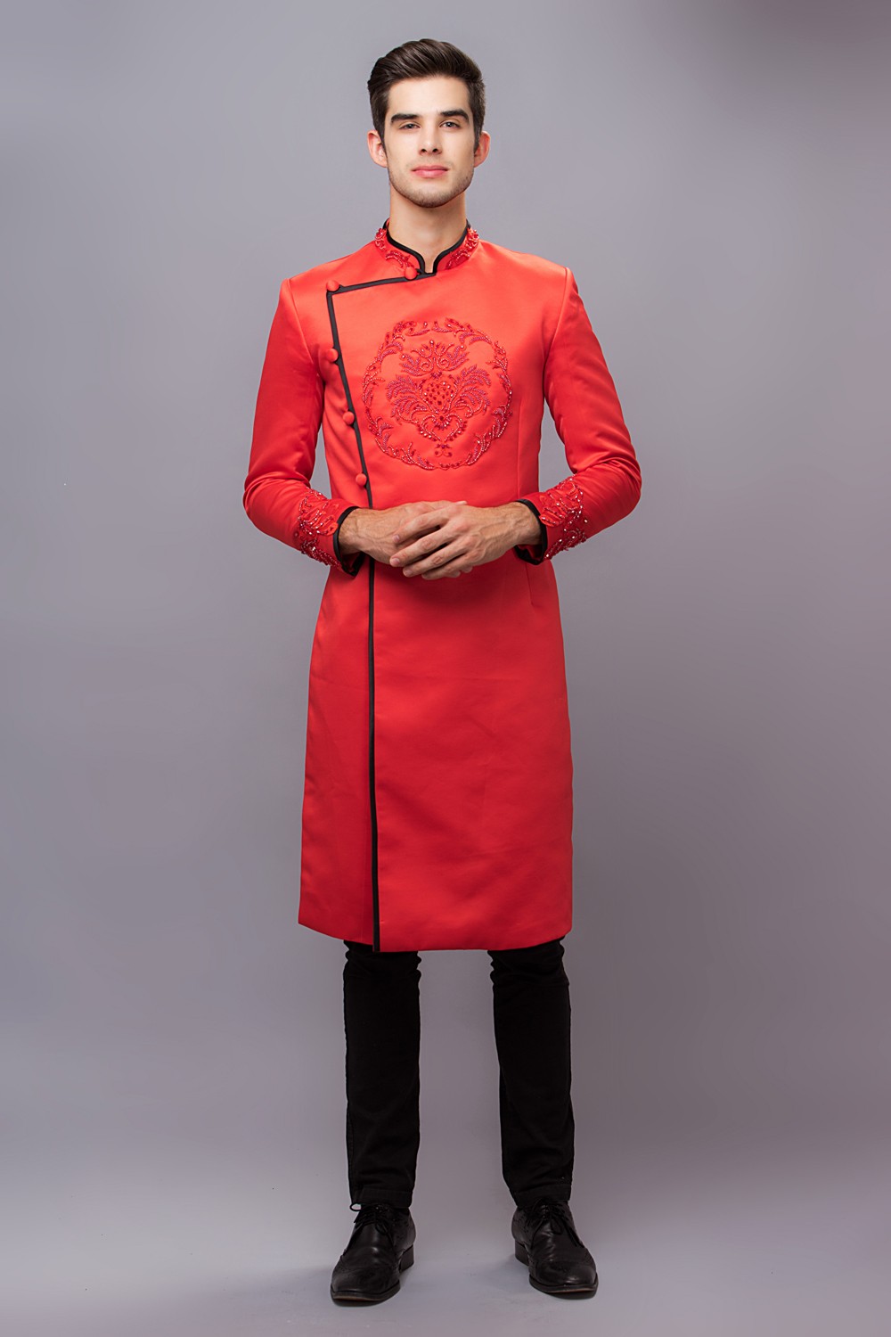 Mẫu áo dài tết cho nam-1