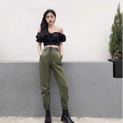 Quần vải dáng jogger