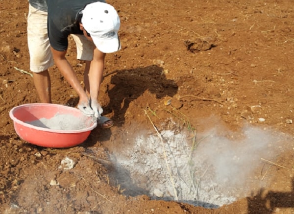 Đào hố cây trồng cam