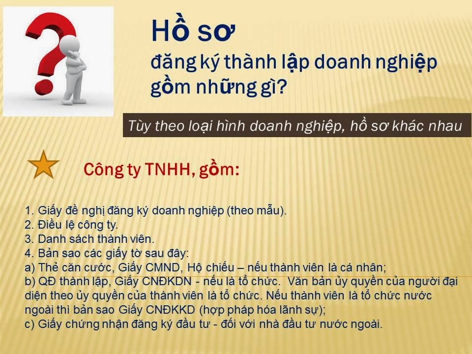 Soạn thảo hồ sơ thành lập công ty
